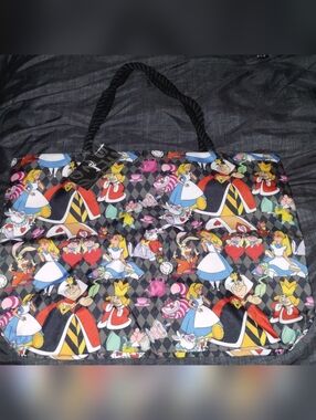 Disney Alice in Wonderland Character Large Collage Tote NWT